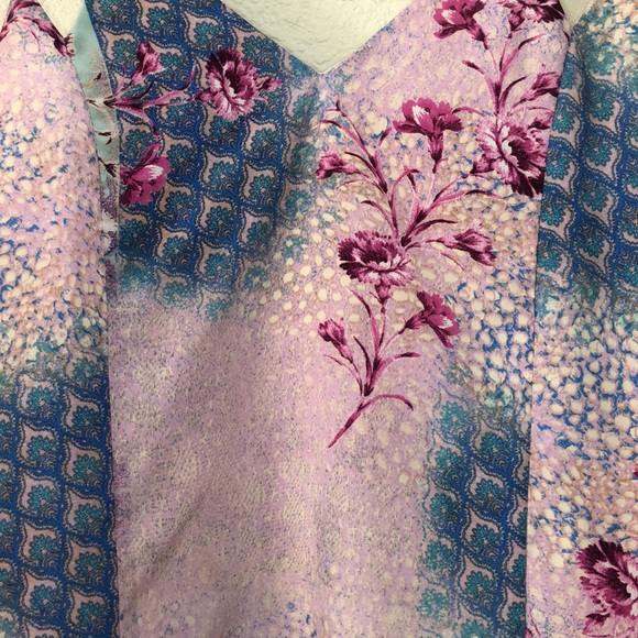 Skies Are Blue Floral Sleeveless Blouse Size S - Picture 5 of 10